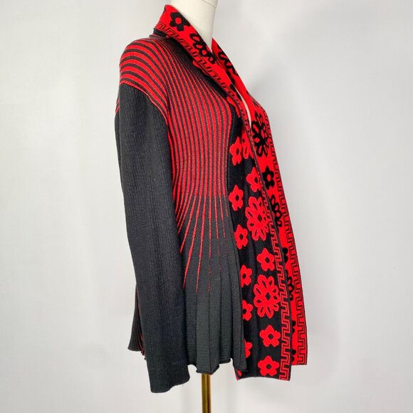 Evidence - Red / Black Cardigan - Picture 4 of 6